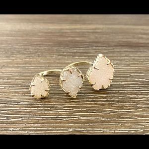 Kendra Scott Gold & White Drusy Naomi Ring